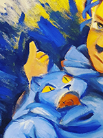 Androgynous Blue (oils,2020)