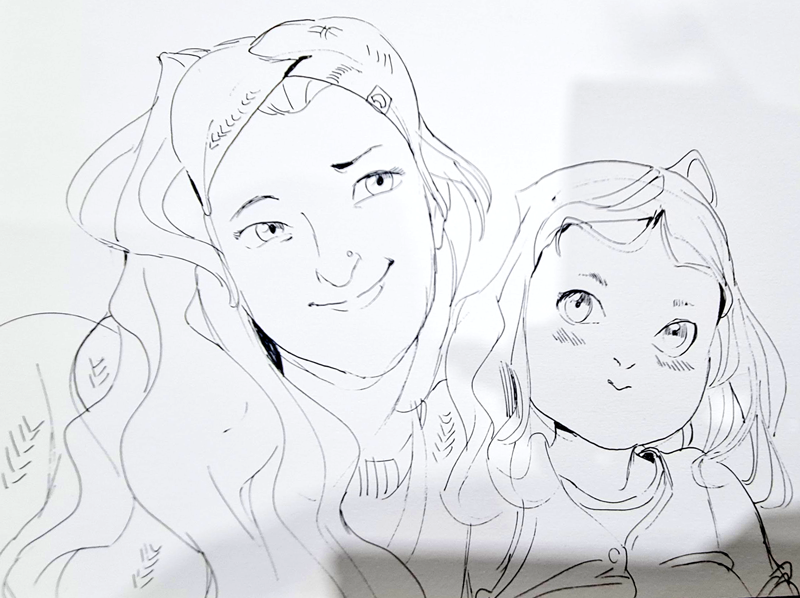 double caricature example