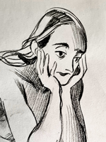 Hubbe Court Life drawing