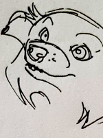 Haruka dog (ink, 2023)