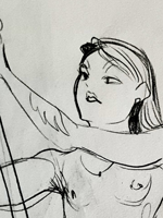 Hubbe Court Life drawing