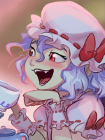 Pinkie Pie and Remilia Scarlet Having Tea Together